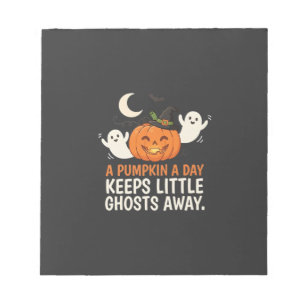 Pumpkin Ghost Halloween Quote Design_1 Notepad