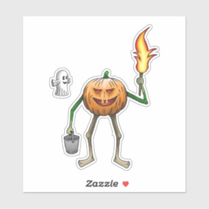 Pumpkin & Ghost on a Trick or Treat