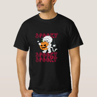  Pumpkin Ghost Red Lettering spooky Halloween  T-Shirt