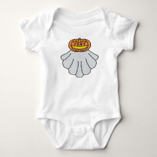 Pumpkin Ghost (white) - Baby Bodysuit
