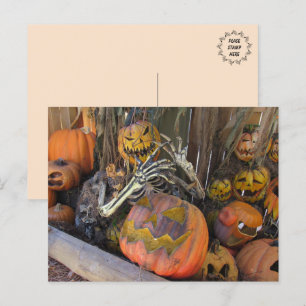 Pumpkin Ghoul Halloween Postcard