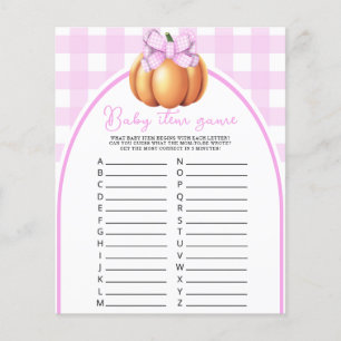 Pumpkin girl baby shower Baby item Game