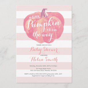 Pumpkin Girl Baby Shower Invitation