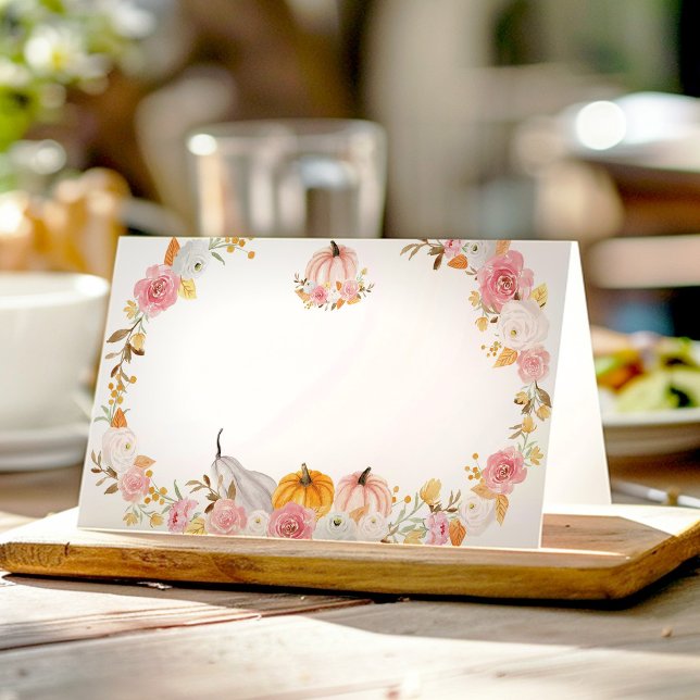 Pumpkin Girl Food Tent Place Card (Creator Uploaded)