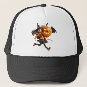Pumpkin Girl Trucker Hat