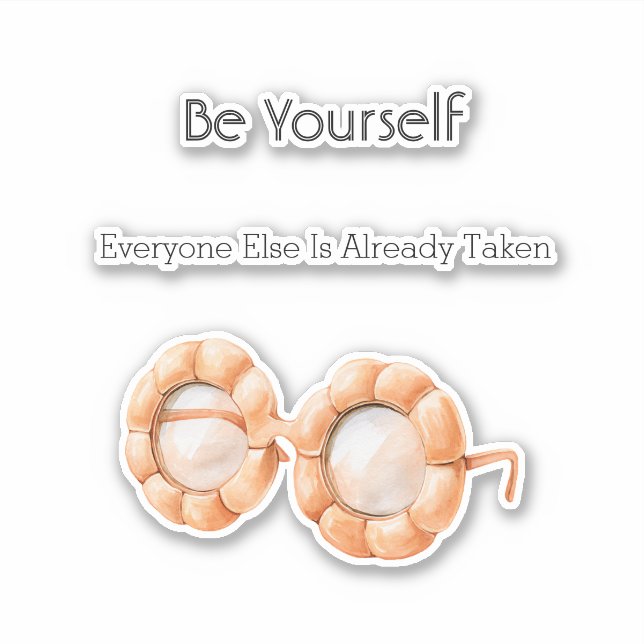 Pumpkin Glasses Be Yourself (Front)