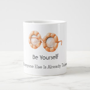 Pumpkin Glasses Be Yourself Large Coffee Mug