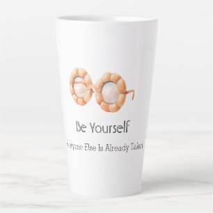 Pumpkin Glasses Be Yourself Latte Mug