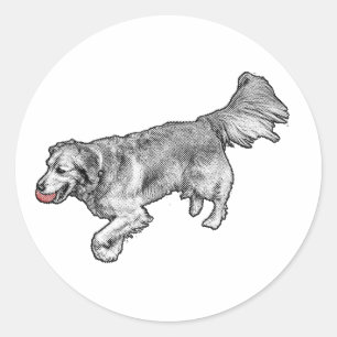 Pumpkin Glow Pup – Autumn Mug Classic Round Sticker
