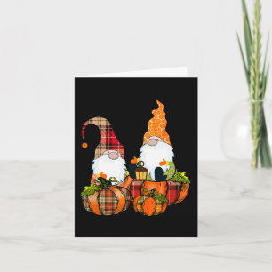 Pumpkin Gnomes Fall Autumn Cute Halloween Thanksgi Card