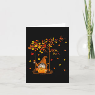 Pumpkin Gnomes Fall Autumn Cute Halloween Thanksgi Card