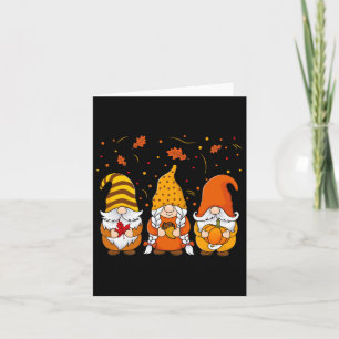 Pumpkin Gnomes Fall Autumn Cute Halloween Thanksgi Card