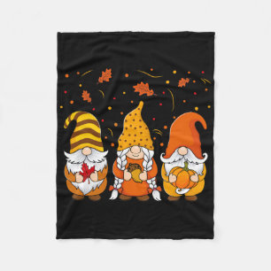 Pumpkin Gnomes Fall Autumn Cute Halloween Thanksgi Fleece Blanket