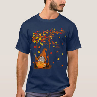 Pumpkin Gnomes Fall Autumn Cute Halloween Thanksgi T-Shirt
