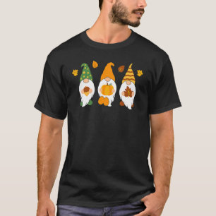 Pumpkin Gnomes Fall Autumn Cute Halloween Thanksgi T-Shirt
