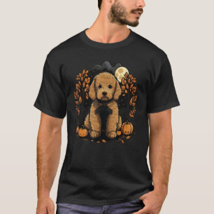 Pumpkin Golden Doodle costume on Goldendoodle Hall T-Shirt