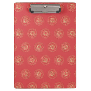 Pumpkin   Golden Zinnia Flower Medallions Clipboard