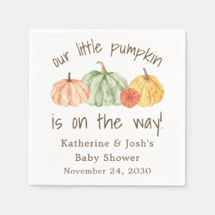Pumpkin Gourd Autumn Baby Shower Napkin