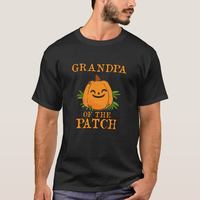 Pumpkin grandpa of the Patch Family Halloween T-Shirt (Front)