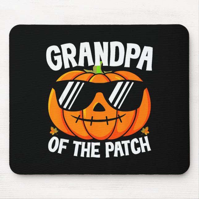 Pumpkin Grandpa Of The Patch Halloween Family Matc Mouse Mat (Front)