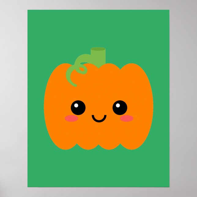 Pumpkin graphic poster, Kids Room Wall Art (Front)