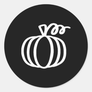 Pumpkin Graphic Shirt Halloween Thanksgiving Classic Round Sticker