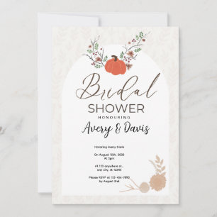 Pumpkin Grass Bridal Shower Invitation