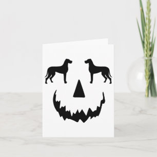 Pumpkin Great Dane Halloween Card