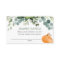 Pumpkin greenery baby shower diaper raffle cards
