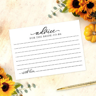 Pumpkin Greenery Fall Bridal Shower Advice Card