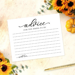 Pumpkin Greenery Fall Bridal Shower Advice Card