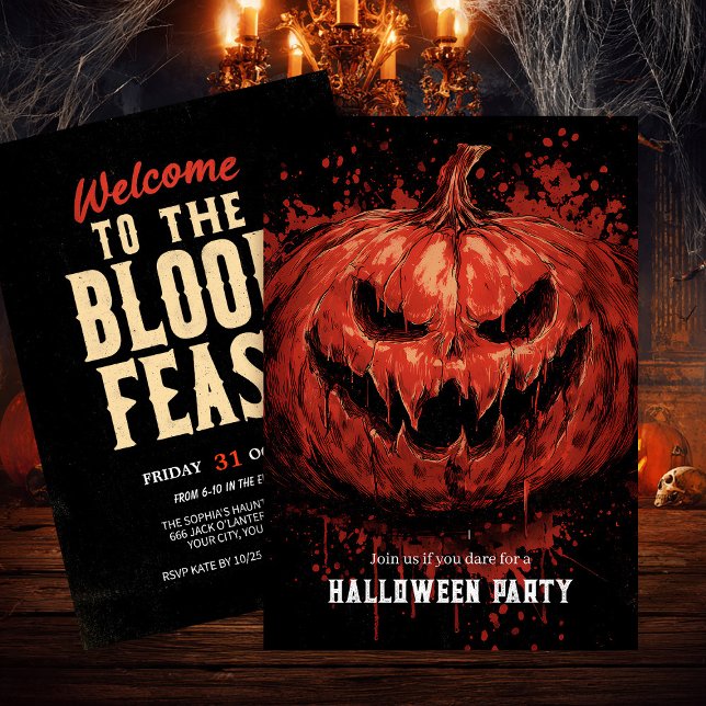 Pumpkin Grin Halloween Party Invitation (Creator Uploaded)