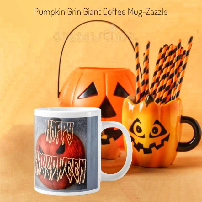 Pumpkin Grin Large Coffee Mug (Creator Uploaded)