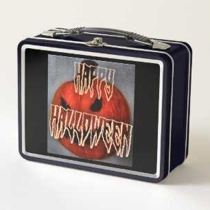 Pumpkin Grin Metal Lunch Box