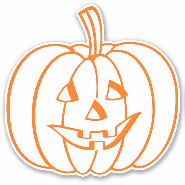 Pumpkin Halloween 6"x6" Custom-Cut Vinyl Stickers (Front)