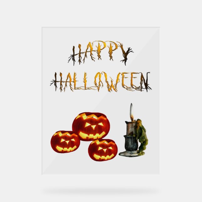 Pumpkin Halloween                                  Acrylic Sign (Front)