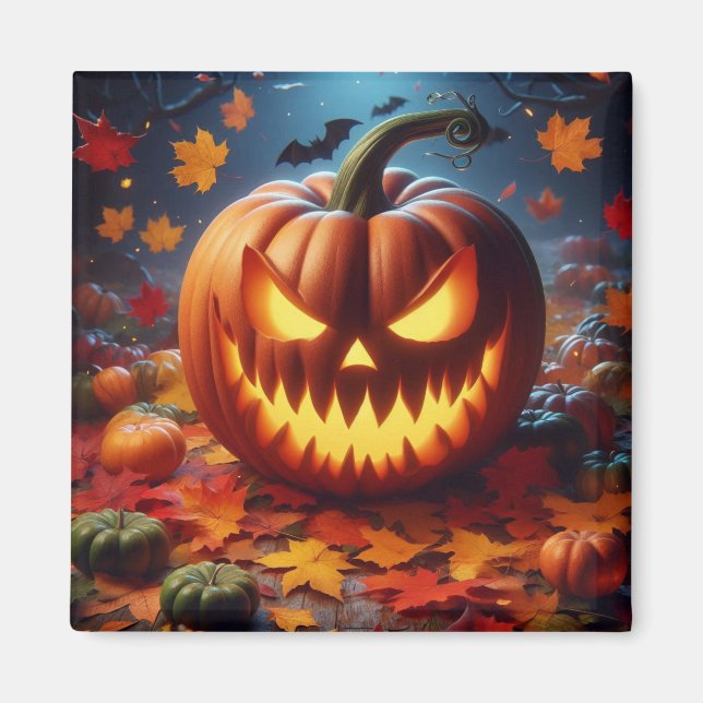 pumpkin/Halloween/bat spooky  Magnet (Front)