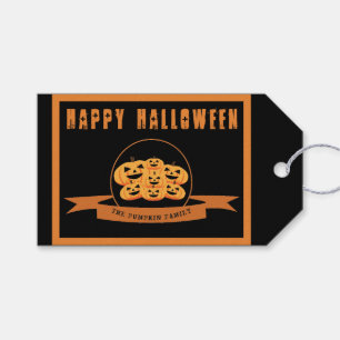 Pumpkin Halloween Black and Orange Gift Tag