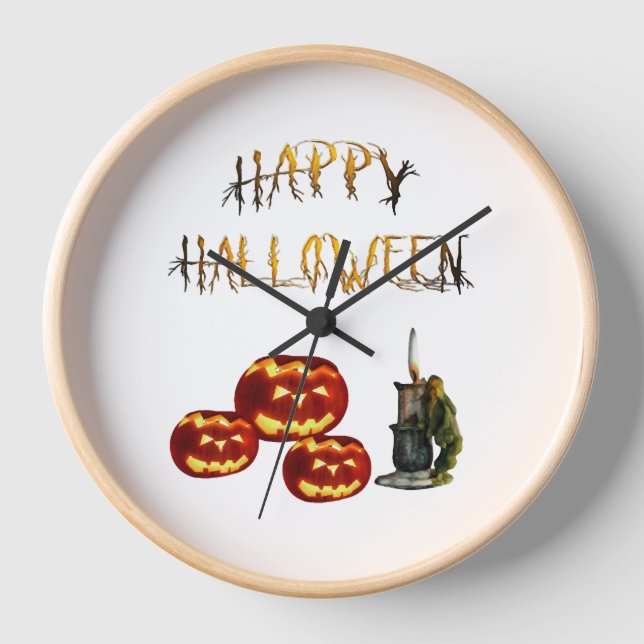 Pumpkin Halloween                                  Clock (Front)