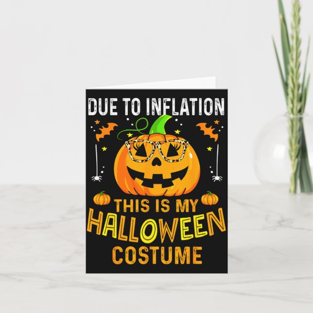 Pumpkin Halloween Costume Men Women Funny Hallowee Card (Front)