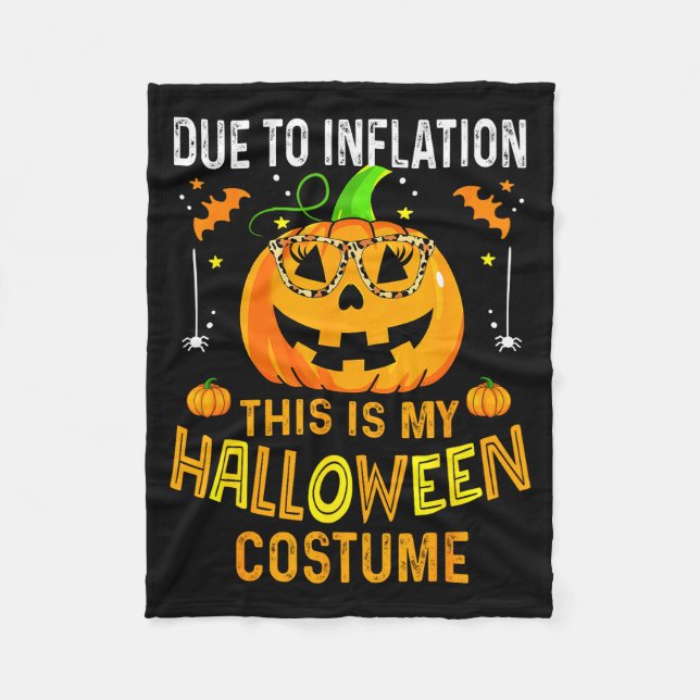 Pumpkin Halloween Costume Men Women Funny Hallowee Fleece Blanket (Front)
