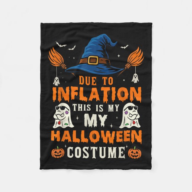 Pumpkin Halloween Costume Men Women Funny Hallowee Fleece Blanket (Front)