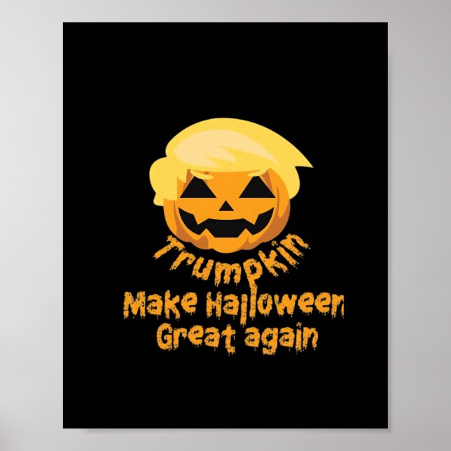 Pumpkin Halloween Design Poster (Front)