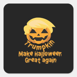 Pumpkin Halloween Design Square Sticker