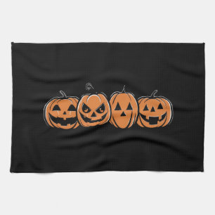 Pumpkin Halloween Fall Thanksgiving Gift Tea Towel