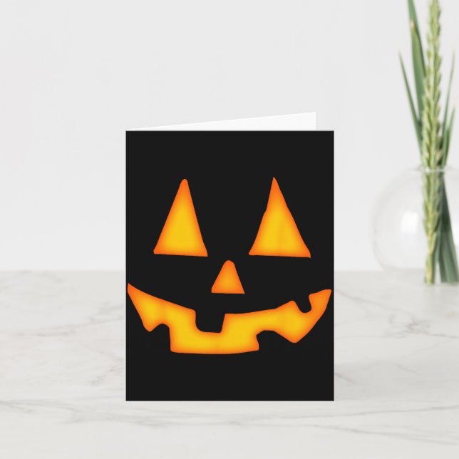 Pumpkin Halloween For Men Women Jack O Lantern Fac Card (Front)