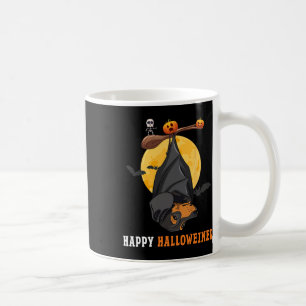 Pumpkin Halloween For Women & Bat Sausage Dog Coffee Mug
