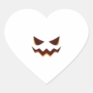Pumpkin Halloween Heart Sticker
