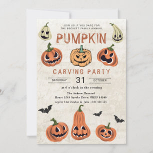 PUMPKIN Halloween  Invitation
