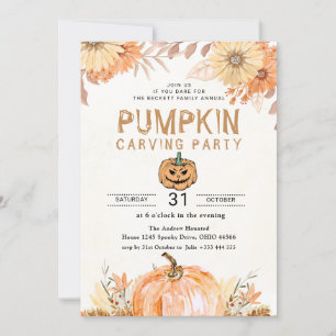 PUMPKIN Halloween  Invitation